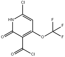 6-Chloro-2-hydroxy-4-(trifluoromethoxy)pyridine-3-carbonyl chloride 结构式