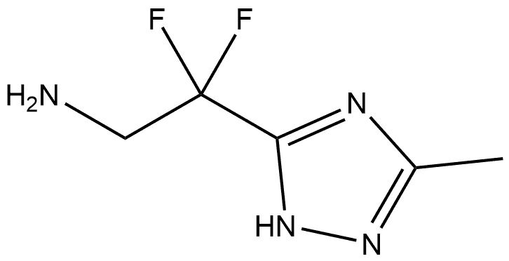 2,2-二氟-2-(3-甲基1H-1,2,4-三唑-5-基)乙-1-胺 结构式