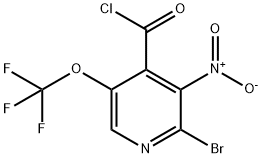 2-Bromo-3-nitro-5-(trifluoromethoxy)pyridine-4-carbonyl chloride 结构式