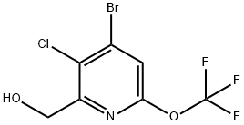 4-Bromo-3-chloro-6-(trifluoromethoxy)pyridine-2-methanol 结构式