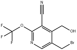 5-(Bromomethyl)-3-cyano-2-(trifluoromethoxy)pyridine-4-methanol 结构式