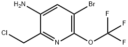 3-Amino-5-bromo-2-(chloromethyl)-6-(trifluoromethoxy)pyridine 结构式