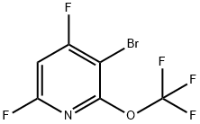 3-Bromo-4,6-difluoro-2-(trifluoromethoxy)pyridine 结构式