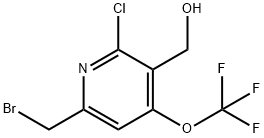6-(Bromomethyl)-2-chloro-4-(trifluoromethoxy)pyridine-3-methanol 结构式