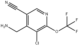 4-(Aminomethyl)-3-chloro-5-cyano-2-(trifluoromethoxy)pyridine 结构式