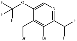 3-Bromo-4-(bromomethyl)-2-(difluoromethyl)-5-(trifluoromethoxy)pyridine 结构式