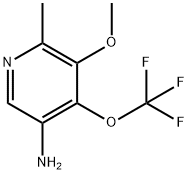5-Amino-3-methoxy-2-methyl-4-(trifluoromethoxy)pyridine 结构式