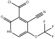 4-Cyano-2-hydroxy-5-(trifluoromethoxy)pyridine-3-carbonyl chloride 结构式