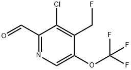 3-Chloro-4-(fluoromethyl)-5-(trifluoromethoxy)pyridine-2-carboxaldehyde 结构式