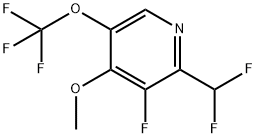 2-(Difluoromethyl)-3-fluoro-4-methoxy-5-(trifluoromethoxy)pyridine 结构式