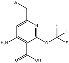 4-Amino-6-(bromomethyl)-2-(trifluoromethoxy)pyridine-3-carboxylic acid 结构式