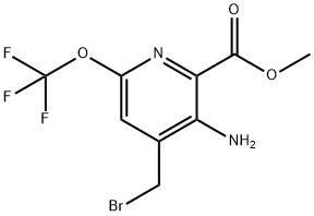 Methyl 3-amino-4-(bromomethyl)-6-(trifluoromethoxy)pyridine-2-carboxylate 结构式