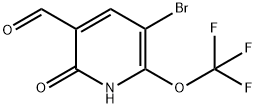 3-Bromo-6-hydroxy-2-(trifluoromethoxy)pyridine-5-carboxaldehyde 结构式