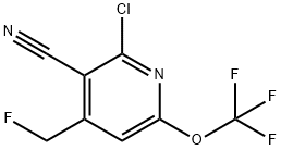 2-Chloro-3-cyano-4-(fluoromethyl)-6-(trifluoromethoxy)pyridine 结构式