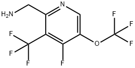 2-(Aminomethyl)-4-fluoro-5-(trifluoromethoxy)-3-(trifluoromethyl)pyridine 结构式