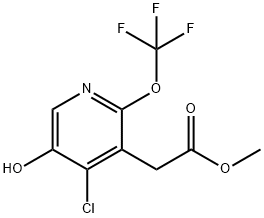 Methyl 4-chloro-5-hydroxy-2-(trifluoromethoxy)pyridine-3-acetate 结构式