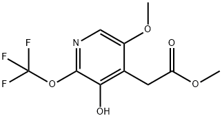 Methyl 3-hydroxy-5-methoxy-2-(trifluoromethoxy)pyridine-4-acetate 结构式