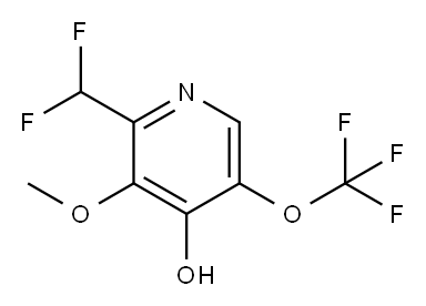 2-(Difluoromethyl)-4-hydroxy-3-methoxy-5-(trifluoromethoxy)pyridine 结构式