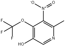 5-Hydroxy-2-methyl-3-nitro-4-(trifluoromethoxy)pyridine 结构式