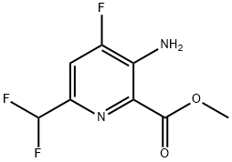 methyl 3-amino-6-(difluoromethyl)-4-fluoropyridine-2-carboxylate 结构式