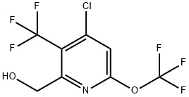 4-Chloro-6-(trifluoromethoxy)-3-(trifluoromethyl)pyridine-2-methanol 结构式