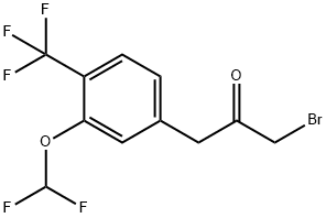 1-Bromo-3-(3-(difluoromethoxy)-4-(trifluoromethyl)phenyl)propan-2-one 结构式