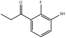 1-(2-Fluoro-3-mercaptophenyl)propan-1-one 结构式