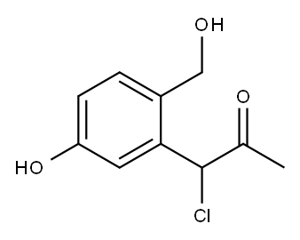 3-(1-Chloro-2-oxopropyl)-4-(hydroxymethyl)phenol 结构式