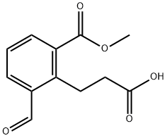 Methyl 2-(2-carboxyethyl)-3-formylbenzoate 结构式