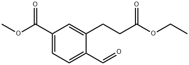 Methyl 3-(3-ethoxy-3-oxopropyl)-4-formylbenzoate 结构式