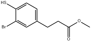 Methyl 3-bromo-4-mercaptophenylpropanoate 结构式