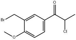 1-(3-(Bromomethyl)-4-methoxyphenyl)-2-chloropropan-1-one 结构式