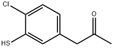 1-(4-Chloro-3-mercaptophenyl)propan-2-one 结构式