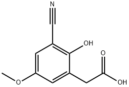 3-Cyano-2-hydroxy-5-methoxyphenylacetic acid 结构式