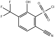 6-Cyano-2-hydroxy-3-(trifluoromethyl)benzenesulfonylchloride 结构式
