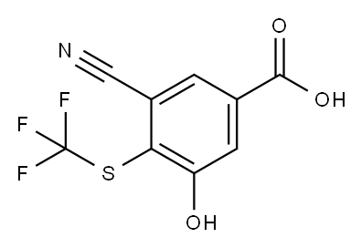 3-Cyano-5-hydroxy-4-(trifluoromethylthio)benzoic acid 结构式