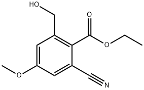 Ethyl 2-cyano-6-hydroxymethyl-4-methoxybenzoate 结构式