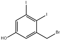 2,3-Diiodo-5-hydroxybenzyl bromide 结构式