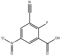 3-Cyano-2-fluoro-5-nitrobenzoic acid 结构式