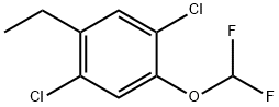 1,4-Dichloro-2-difluoromethoxy-5-ethylbenzene 结构式