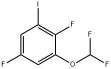 1,4-Difluoro-2-difluoromethoxy-6-iodobenzene 结构式