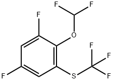 1,5-Difluoro-2-difluoromethoxy-3-(trifluoromethylthio)benzene 结构式