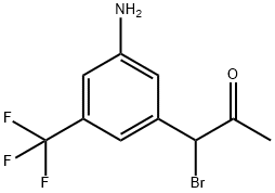 1-(3-Amino-5-(trifluoromethyl)phenyl)-1-bromopropan-2-one