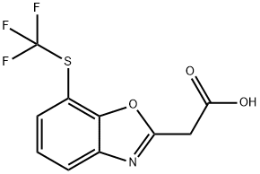 7-(Trifluoromethylthio)benzo[d]oxazole-2-acetic acid 结构式