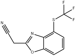 4-(Trifluoromethylthio)benzo[d]oxazole-2-acetonitrile 结构式