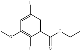 3-甲氧基-2,5-二氟苯甲酸乙酯 结构式