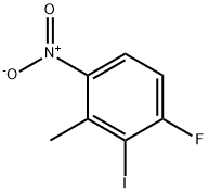 1-氟-2-碘-3-甲基-4-硝基苯 结构式