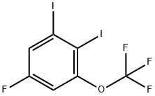 1,2-Diiodo-5-fluoro-3-(trifluoromethoxy)benzene 结构式