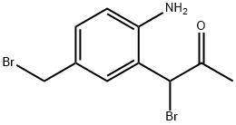 1-(2-Amino-5-(bromomethyl)phenyl)-1-bromopropan-2-one 结构式