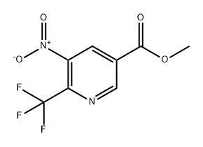 3-Pyridinecarboxylic acid, 5-nitro-6-(trifluoromethyl)-, methyl ester 结构式